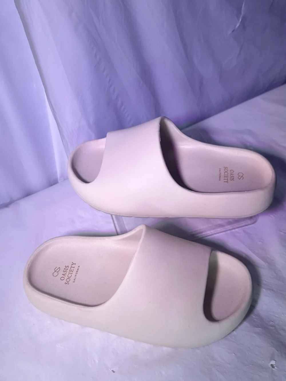 Society Women’s Cream Slide Sandals